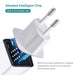 65W GaN USB‑C PD 3.0 2‑Port Wall Charger — USB‑A + USB‑C, White (UK/EU/US/AU plugs)