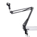 Extendable Scissor-Arm Microphone Boom Stand with Table Clamp & Adapter