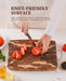 End-grain Acacia Butcher Block Cutting Board with Handle — 395×249×25 mm