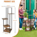4/5/6-Tier Metal and Wood Plant Stand — Indoor & Outdoor Corner Display