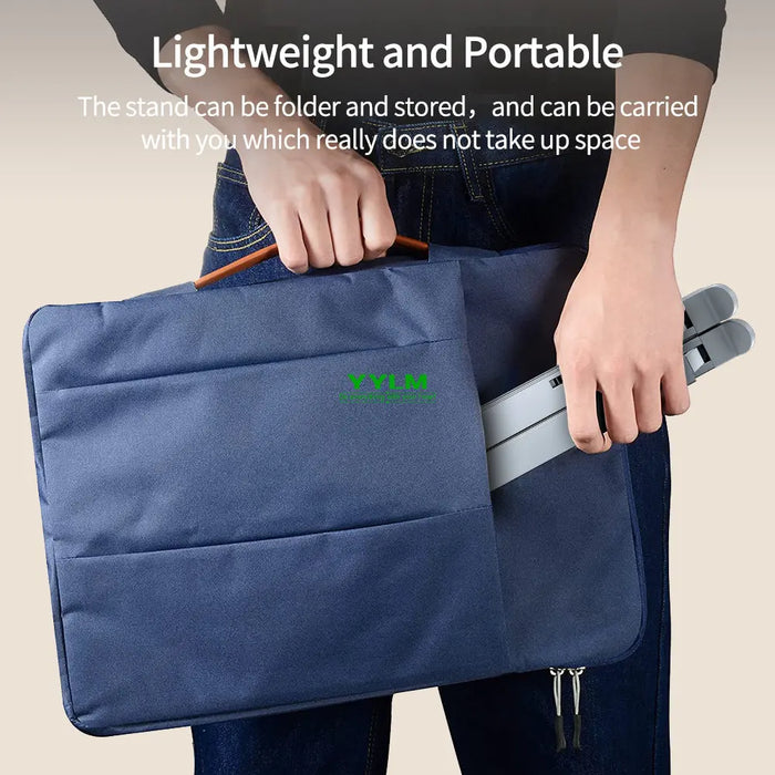 Adjustable Aluminium Laptop Stand — Foldable, Stable Cooling Holder for MacBook & Notebooks