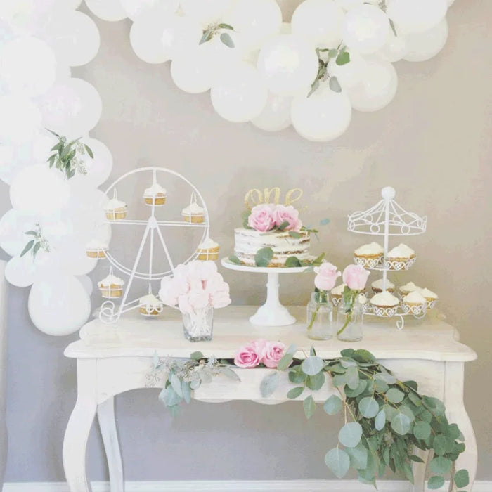 Metal Ferris Wheel Cupcake Stand — 8-Cup Display for Weddings & Parties