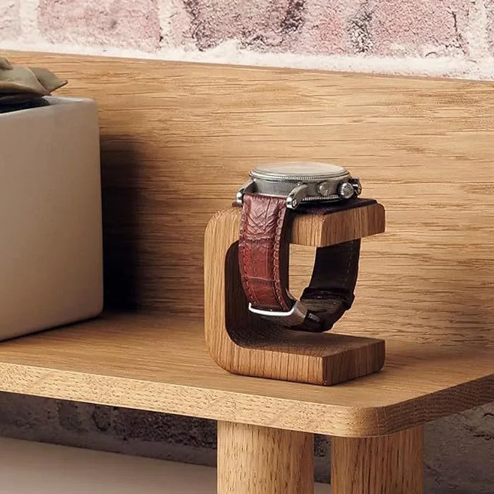 Wooden Watch & Jewellery Display Stand – Solid Wood Holder (Variants A/S)