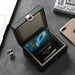 Cross-Pattern RFID Signal-Blocking Leather Key Organiser — Small & Large