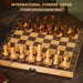 Foldable 3-in-1 Wooden Chess Set — Chess, Checkers & Backgammon, 29×29cm Travel Board