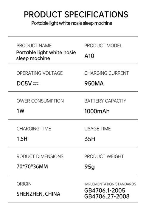 White Noise Machine with Bluetooth Speaker and Night Light — Sleep Aid for Babies & Adults