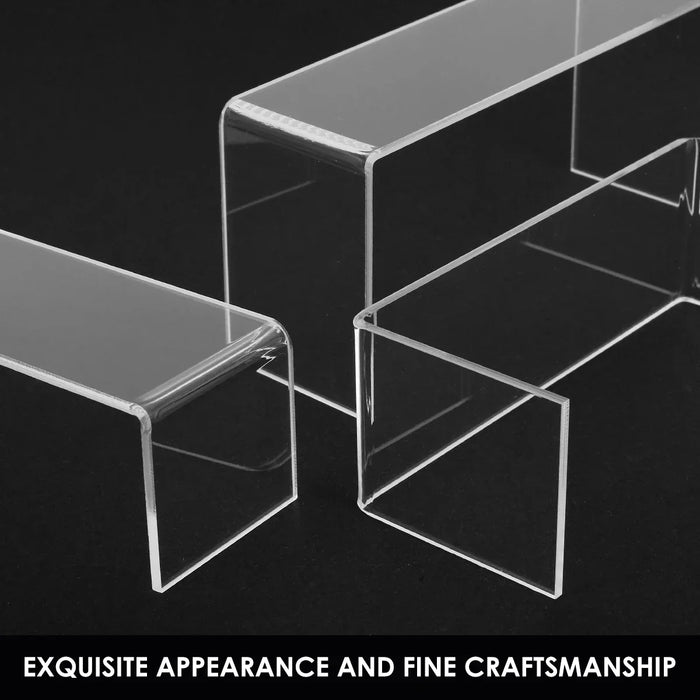 Acrylic Display Stands — 3/6/9/12 Pack Clear Mini Organisers for Perfume, Dolls & Jewellery