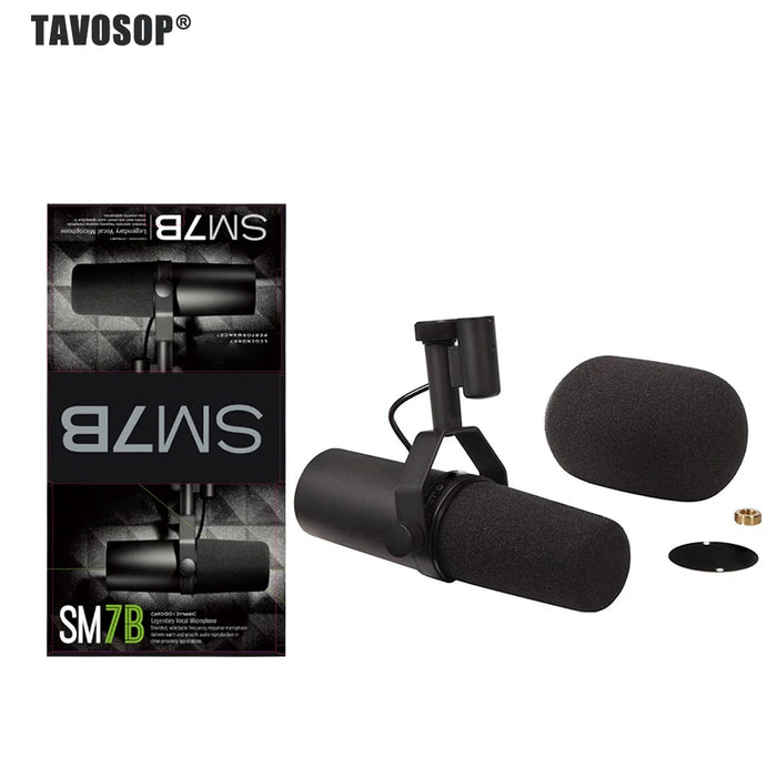 SM7B Cardioid Dynamic Microphone — Selectable Frequency Response for Studio & Podcasting