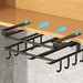 Under-Cupboard Kitchen Hanging Rack with Hooks — Paper Towel, Cutting Board & Pot Lid Holder