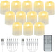 Rechargeable LED Tea Lights with Remote — Flameless Timer Candles (Warm & Colour)