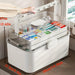Large Capacity Foldable Medicine Storage Box with Clear Lid — Modern White Plastic Organiser