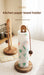 Solid Wood Paper Towel & Wrap Holder — Cat Paw / Four‑Leaf Clover / Cat