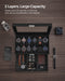 2-Tier Watch Box with Glass Lid — Holds 12 Watches, Lockable Drawer