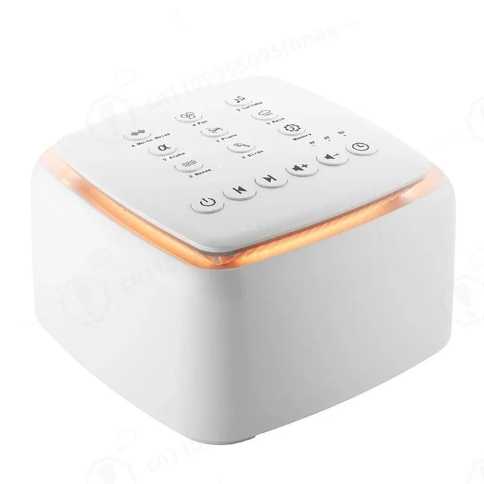 Rechargeable White Noise Machine — 30 Soothing Sounds & Warm Light (White)