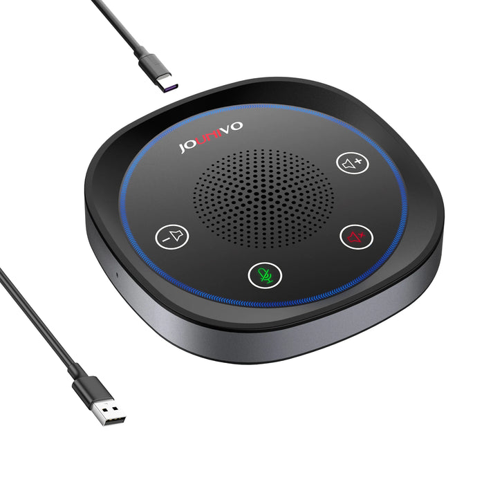 USB Conference Microphone JV801 — Wired Condenser, Touch Control, Omnidirectional, Plug & Play