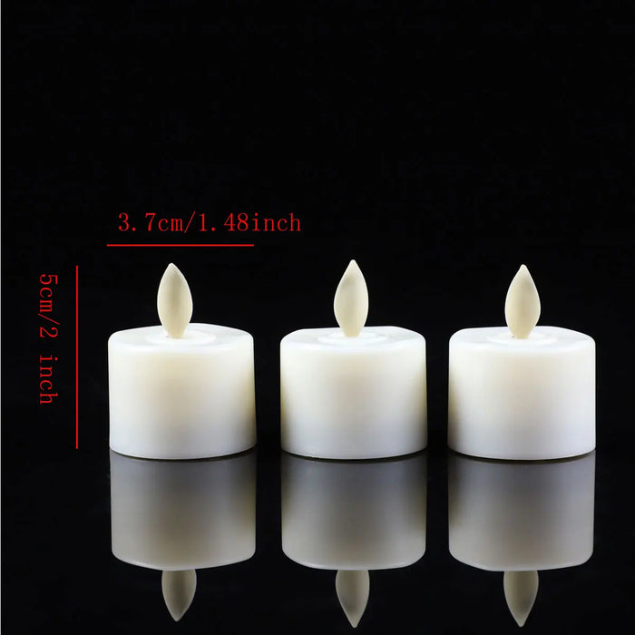 Rechargeable Moving Flame Tealight Candles - Remote & USB (1/2/3/4 pcs)