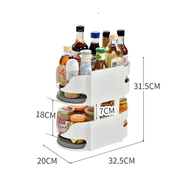 Rotating Fridge Organiser Bin – Soda Can & Bottle Holder, 360° Access