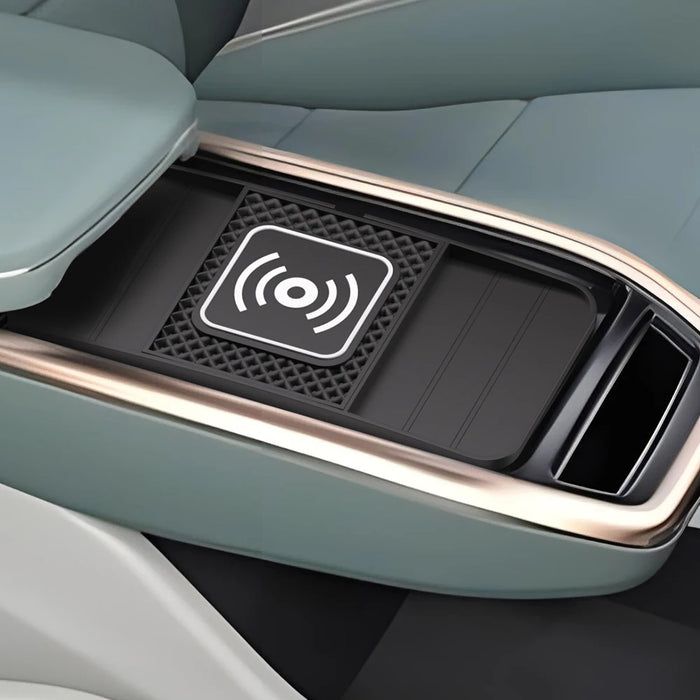15W Fast Wireless Charging Pad – Non-slip Car Mat, USB-powered (Type-C or USB)