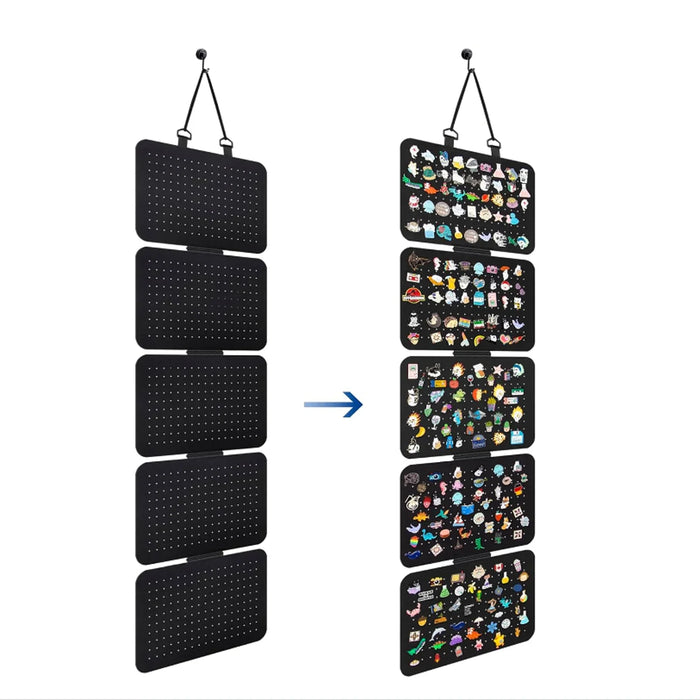 Felt Lapel Pin & Earring Display Panels — Hanging, Detachable Pages