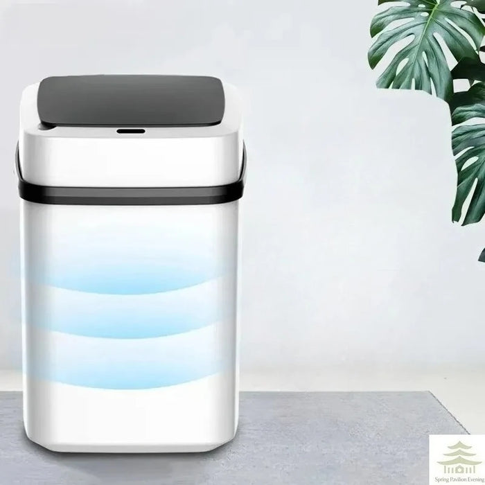 13L Rectangular Touch-Top Kitchen & Bathroom Bin – White
