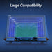 Laptop Cooling Pad with 12 Quiet Fans — 12–17.3‑inch Cooler Stand with Dual USB & Phone Holder