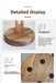 Solid Wood Paper Towel & Wrap Holder — Cat Paw / Four‑Leaf Clover / Cat