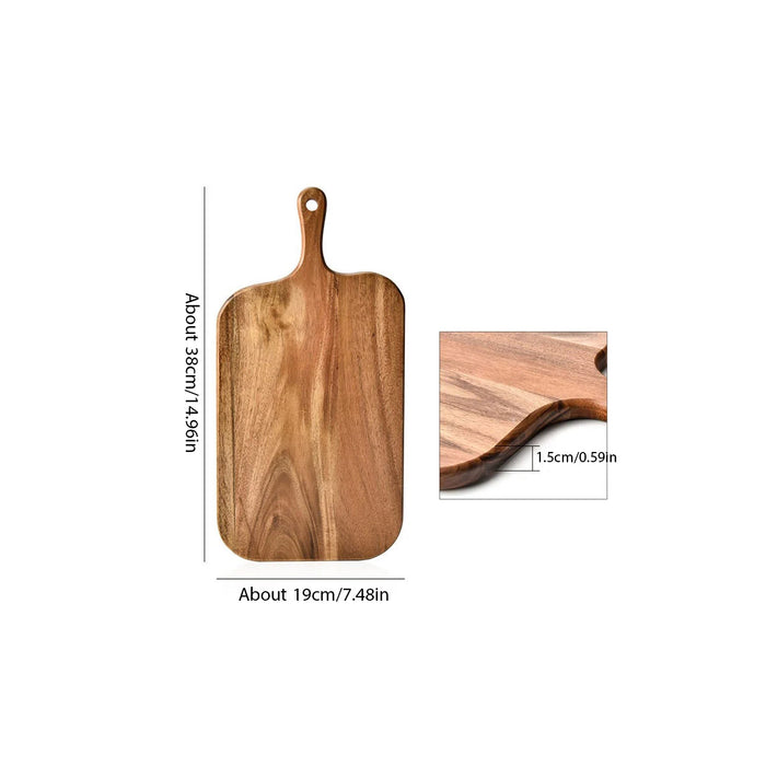 Acacia Wooden Cutting Board with Handle — Chopping & Serving Board (about 38cm & 41cm)