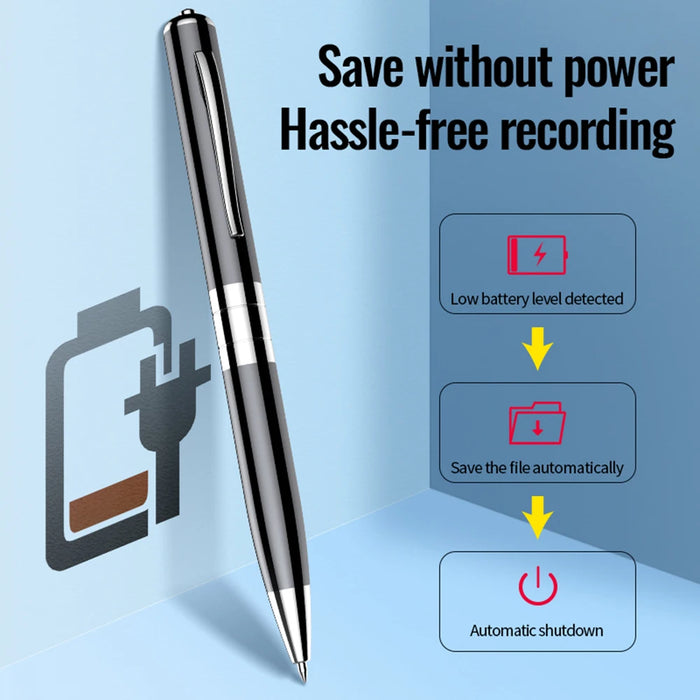 Voice‑Activated Recording Pen – Portable Digital Dictaphone with 15h Recording