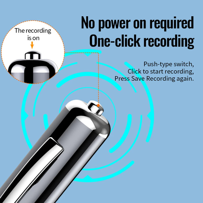 Voice‑Activated Recording Pen – Portable Digital Dictaphone with 15h Recording
