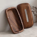 Nut‑brown Solid Wood Tissue Box Cover — Simple, Large Capacity Tissue Holder