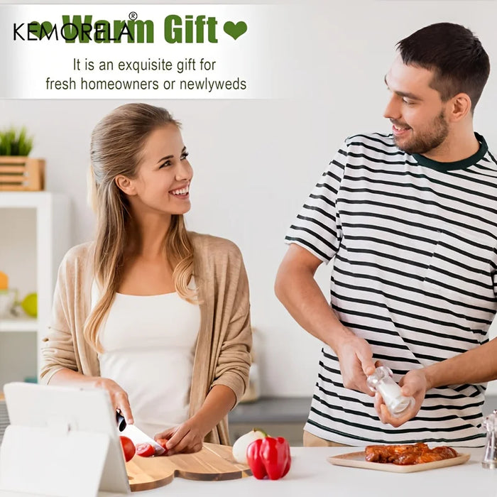 Heart-Shaped Acacia Wood Cutting Board – Bread & Cheese Platter (1 or 2 pcs)