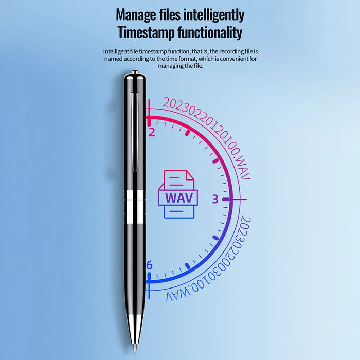Voice‑Activated Recording Pen – Portable Digital Dictaphone with 15h Recording