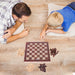 29x29cm Foldable 3‑in‑1 Wooden Chess, Checkers & Backgammon Board