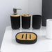 4-piece Bathroom Accessory Set — Toothbrush Holder, Mouthwash Cup, Soap Dispenser & Soap Dish