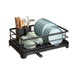 Carbon Steel & PP Dish Drying Rack with Drainer Tray — Space-Saving Plate Organiser