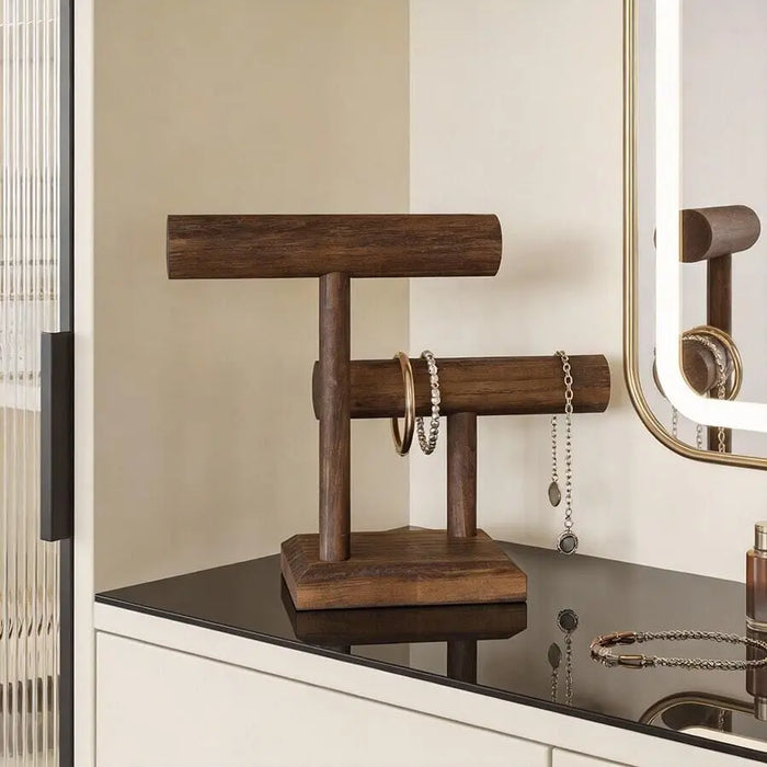 Wooden Watch Holder Stand – Jewellery Display Tower for Watches, Bracelets & Necklaces