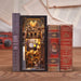 Book Nook Miniature Dollhouse Kit with Touch Light & Dust Cover — Nebula Common Room