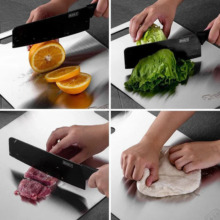 Titanium Cutting Stainless Board — Thickened Double-Sided Food-Grade Cutting Board