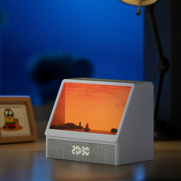 Bluetooth Sunrise Alarm Clock & Wake‑Up Light with White Noise and Dimmable Lamp