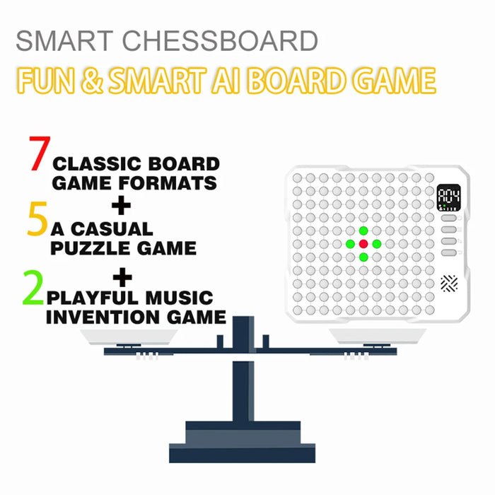 14‑in‑1 Smart Game Board — Electronic Chess, Backgammon, Go & More