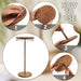 Wooden Jewellery Organiser Tower — 12 or 18 Golden Hooks, Round Base