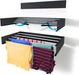 80cm Wall-Mounted Foldable Laundry Rack — 5-Rod White Stainless Steel