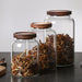 Glass Sealed Storage Jar with Wooden Lid — 1.2 L, 2 L or 2.8 L