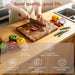 Acacia End-Grain Reversible Cutting Board — Multi‑Purpose Serving & Prep Tray, 38×28×1.8cm, 1pc