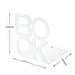 Metal L-Shaped Bookend — Non-Slip Book Support for Home, Office & Library (White/Black)