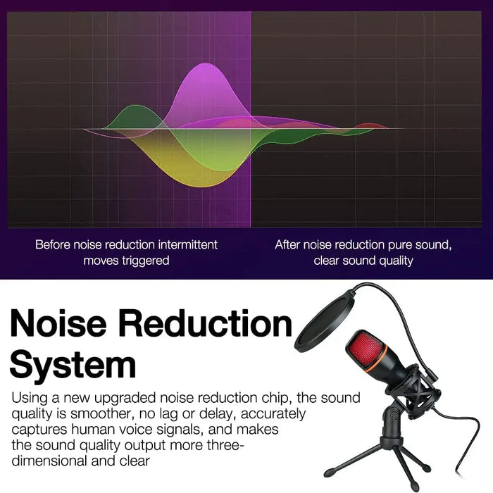 USB Condenser Microphone for PC & Laptop — Wired Streaming, Podcasting & Gaming (RGB option)