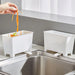 Kitchen Waste Bin with Filter for Food Residue and Soup — Sink-side Recycling Bucket