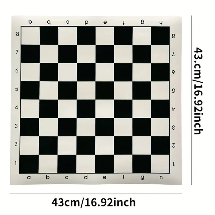 32-Piece Wooden Chess Set with Leather Board — King 110mm (Model 4in)