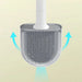 Wall-Mounted Soft TPR Toilet Brush with Removable Handle — Space-Saving