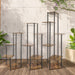 4/5/6-Tier Metal and Wood Plant Stand — Indoor & Outdoor Corner Display